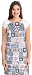 Bellatex Kuchyňská zástěra DITA zástěra 67x84 cm Patchwork Šedá