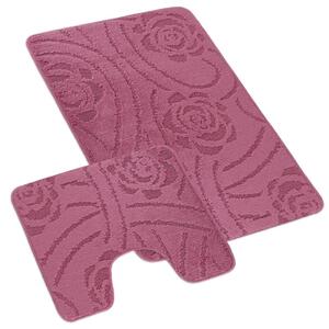 Bellatex koupelnové předložky SADA BANY 60x100 + 60x50 cm s výkrojem Růže Lila