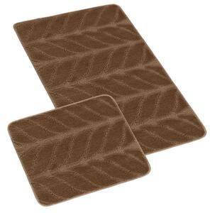 Bellatex koupelnové předložky SADA BANY 60x100 + 60x50 cm bez výkroje Klas Hnědá