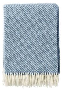 Vlněný pléd Classic Wool blue 130x200, Klippan Švédsko Modrá
