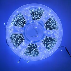 Vánoční LED světelný mikro řetěz, studená bílá, s 8 programy, 50M, 1500 LED, dálkový ovládač
