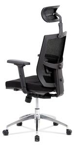Komfortní kancelářská výškově nastavitelná židle z černé látky s houpacím mechanismem KA-B1083 BK