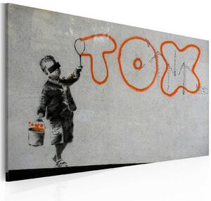 Obraz - Tapetové graffiti (Banksy) 60x40