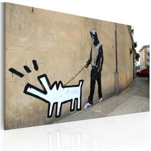 Obraz - Štěkající pes (Banksy) 60x40
