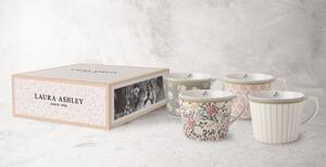 Sada porcelánových hrnků TC Flower Stripe 300ml 4-set box, Laura Ashley UK