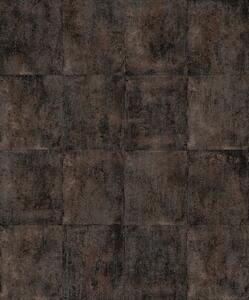 Vliesová tapeta na zeď, hnědo-černá, beton, dlaždice, ORB402, The Texture Book, Masureel