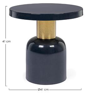 Konferenční stolek Nali Ø 40,5 cm modrý