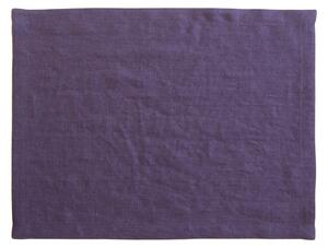 TULULUM Prostírání lněné - tmavě fialové, 45 x 35 cm, 2 ks v sadě