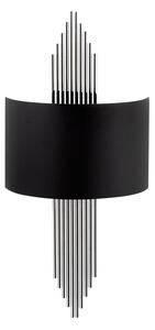 Designová nástěnná lampa Daishiro černá / stříbrná