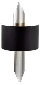 Designová nástěnná lampa Daishiro černá / stříbrná