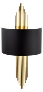 Designová nástěnná lampa Daishiro černá / zlatá