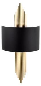 Designová nástěnná lampa Daishiro černá / zlatá