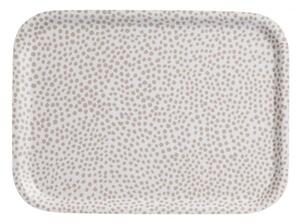 Malý obdélníkový tác Dots beige 27x20, Klippan Švédsko
