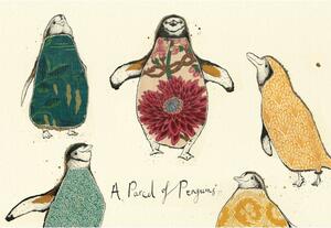 Autorský tisk AW Parcel of Penguines, Anna Wright UK Autorský tisk ( bez rámu)