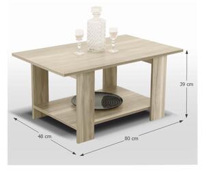 Konferenční stolek v moderním dubovém provedení DEREK