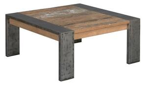 Luxusní industriální konferenční stolek ze starého teaku a kovu MHDPF0016
