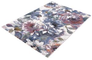 Moderní kusový koberec Ragolle Argentum 63421 7626 Květiny modrý Rozměr: 160x230 cm
