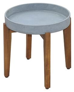 Sunfun Odkládací stolek, ø 35 × 35 cm, beton, dřevo z akácie