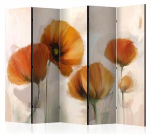 Paraván - poppies - vintage II [Room Dividers]