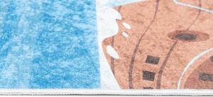 Makro Abra Dětský kusový koberec vhodný k praní BAMBINO 2330 Medvídek Ostrov Moře Loď modrý Rozměr: 120x170 cm
