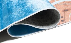 Makro Abra Dětský kusový koberec vhodný k praní BAMBINO 2330 Medvídek Ostrov Moře Loď modrý Rozměr: 140x200 cm