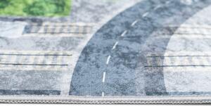 Makro Abra Dětský kusový koberec vhodný k praní BAMBINO 23681 Letiště Letadla šedý Rozměr: 160x230 cm