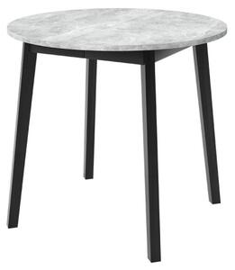 Rozkládací jídelní stůl Kirtore S 90, Barva dřeva: šedý mramor + černá Mirjan24 5903211289897