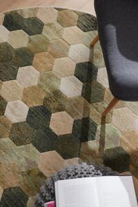 Oválný koberec Ragolle Argentum 63456 6444 zelený šedý béžový Rozměr: 160x230 cm