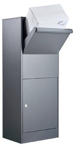 Volně stojící poštovní schránka Allux 800S-L v černé barvě