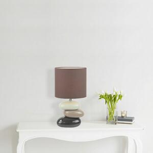 TEMPO Keramická stolní lampa, kávová, QENNY TYP 5