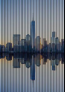 Neuhofer Designový akustický panel „New York“ (Newyork01) Vyberte požadovaný rozměr: NR. 4: 1693 x 2400 mm (3 panely)