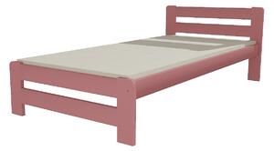 Dřevěná postel VMK 2B 90x200 borovice masiv - růžová