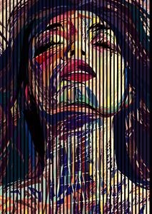 Neuhofer Designový akustický panel „Femme fatale“ (Flash01) Vyberte požadovaný rozměr: NR. 4: 1693 x 2400 mm (3 panely)