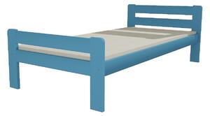 Dřevěná postel VMK 2C 90x200 borovice masiv - modrá