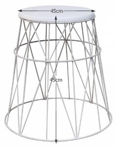 Příruční stolek 45x45cm v bílém provedení TK2129