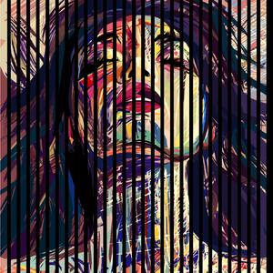 Neuhofer Designový akustický panel „Femme fatale“ (Flash01) Vyberte požadovaný rozměr: NR. 1: 573 x 573 mm (1 panel)