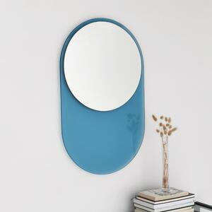 Damzaan Modré nástěnné zrcadlo Mino