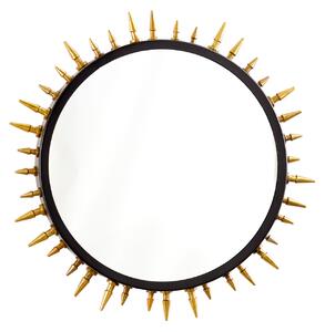 Černo-zlaté hliníkové závěsné zrcadlo Abus, 66 cm