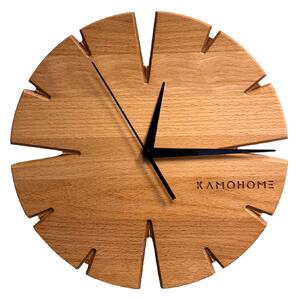 Kamohome Dřevěné nástěnné hodiny APUS Průměr hodin: 30 cm, Materiál: Buk