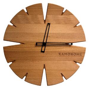 Kamohome Dřevěné nástěnné hodiny APUS Průměr hodin: 40 cm, Materiál: Buk