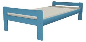 Dřevěná postel VMK 3C 90x200 borovice masiv - modrá