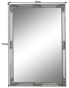 Zrcadlo MALKIA TYP 11, stříbrný dřevěný rám