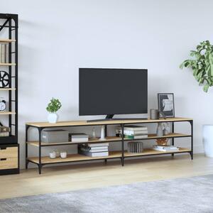 TV skříňka dub sonoma 200 x 30 x 50 cm kompozitní dřevo a kov
