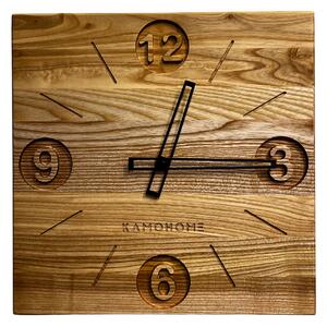 Kamohome Dřevěné nástěnné hodiny PYXIS Velikost: 36x36 cm, Materiál: Jasan