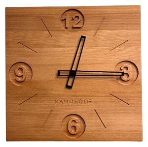 Kamohome Dřevěné nástěnné hodiny PYXIS Velikost: 36x36 cm, Materiál: Buk