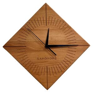 Kamohome Dřevěné nástěnné hodiny ARIES Velikost: 37x37 cm, Materiál: Buk