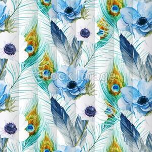 Fotožaluzie - vzor květy modré 1-67216713 100 x 100cm
