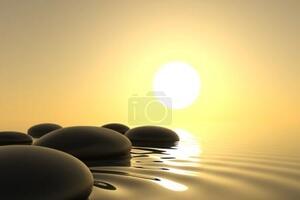 Fotožaluzie - - Zen západ slunce 100 x 100cm