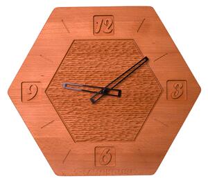 Kamohome Dřevěné nástěnné hodiny PHOENIX Velikost: 42x48 cm, Materiál: Buk
