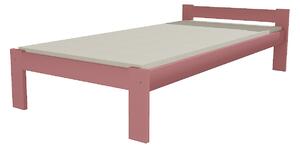 Dřevěná postel VMK 6A 90x200 borovice masiv - růžová